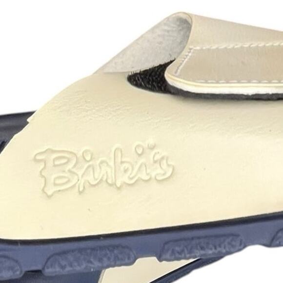 Women Birkenstocks Birki Samoa Leather Slip-On Slide Sandal Size 4 Beige - Picture 5 of 7